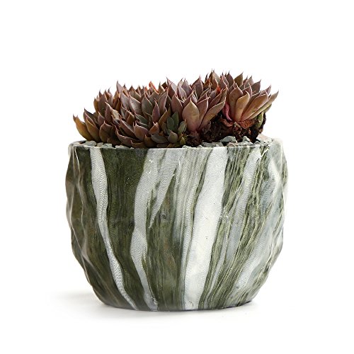 Sun-E Modern Style Marbling Ceramic Flower Pot Succulent/Cactus Pl...