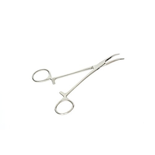 SE 5-1/2 Stainless Steel Self-Locking Curved Forceps - 656FC
