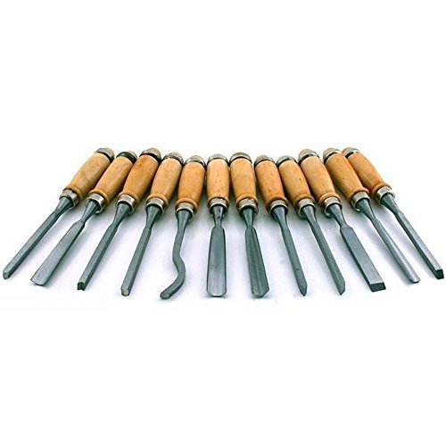 SE 7712WC Professional 12-Piece Wood Carving Chisel Set