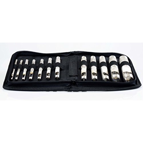 SE 791LP Heavy-Duty 12-Piece Hollow Leather Punch Set with Zipper ...