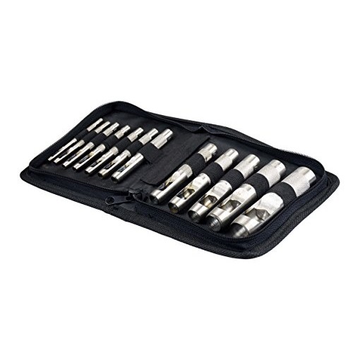 SE 791LP Heavy-Duty 12-Piece Hollow Leather Punch Set with Zipper ...
