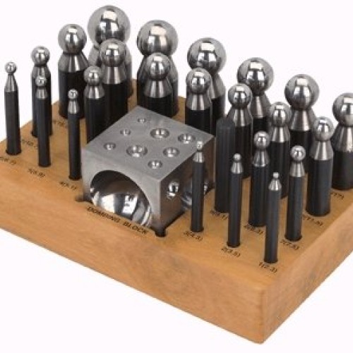 SE Doming Punch and Dapping Block Set 25 PC. - JT3405DS