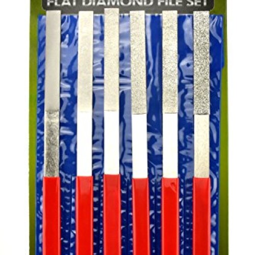 SE Flat Diamond Flat Files with 40 to 600 Grit 6 PC. - 74336DF