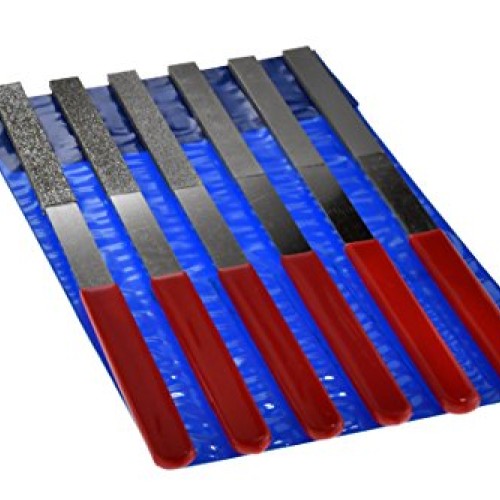 SE Flat Diamond Flat Files with 40 to 600 Grit 6 PC. - 74336DF