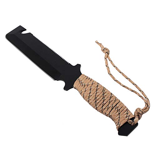 SE KFD233 12 Black Full Tang Hunting Knife with Gut Hook