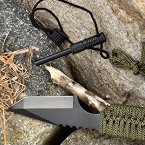 SE Outdoor Tanto Knife with Firestarter