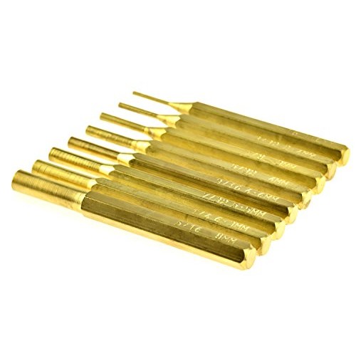 SE ST1032B 8-Piece Brass Pin Drive Punch Set in a Pouch