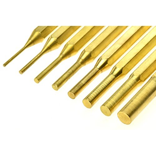 SE ST1032B 8-Piece Brass Pin Drive Punch Set in a Pouch