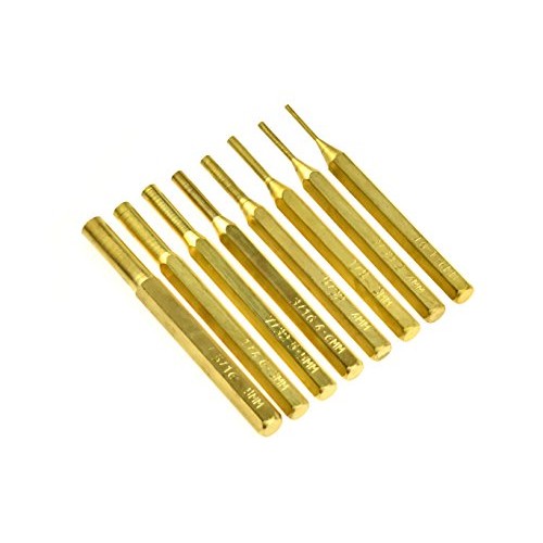 SE ST1032B 8-Piece Brass Pin Drive Punch Set in a Pouch
