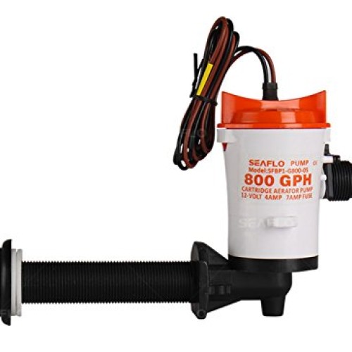 SEAFLO Aerator Livewell Pump - 12V, 800GPH, Submersible, Removable...