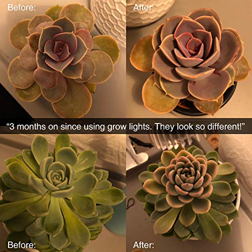 SEAMETAL 2-Pack LED Grow Lights Full Spectrum, 45W Plant Growing L...