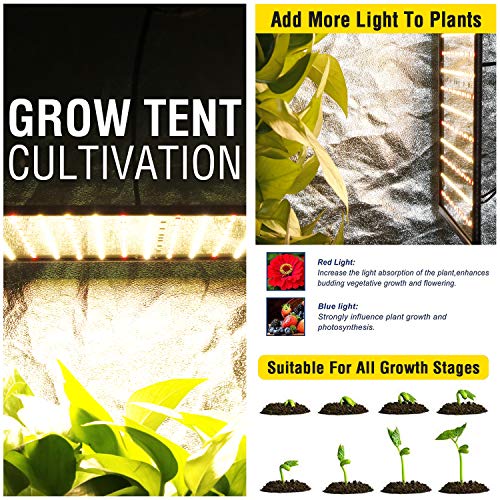 SEAMETAL 2-Pack LED Grow Lights Full Spectrum, 45W Plant Growing L...