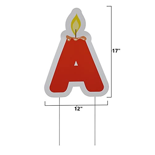 Happy Birthday Yard Signs with Metal Stakes, 17 Letters, Weather ...