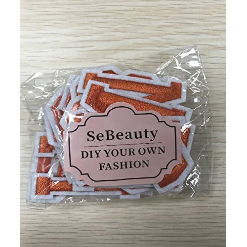 Letter Iron On Patches Sew On Appliques with Ironed Adhesive Orang...