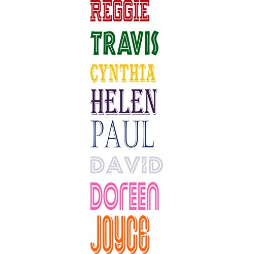 Iron on Name for Tshirt, Apron, Dress and more