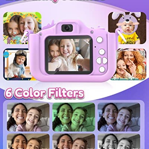 Seckton Kids Camera Toys for Girls Ages 3-8, Children Digital Vide...