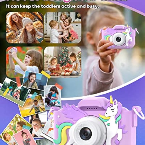 Seckton Kids Camera Toys for Girls Ages 3-8, Children Digital Vide...