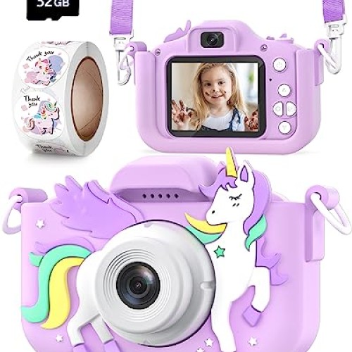 Seckton Kids Camera Toys for Girls Ages 3-8, Children Digital Vide...