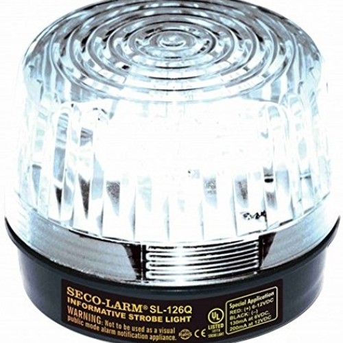 SECO-LARM SL-126Q/C Clear Security Strobe Light