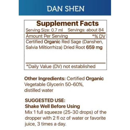 Secrets Of The Tribe Dan Shen Alcohol-Free Tincture Glycerite 65...