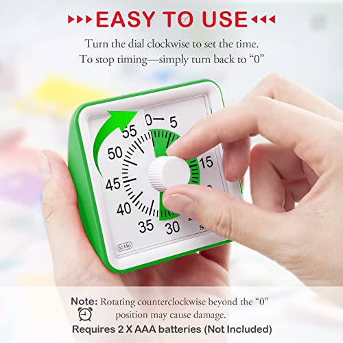Secura 60-Minute Visual Timer, Classroom Classroom Timer, Countdow...