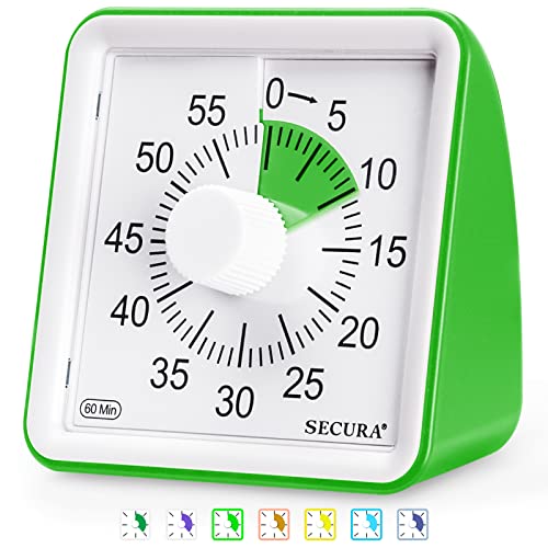 Secura 60-Minute Visual Timer, Classroom Classroom Timer, Countdow...