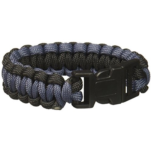 SecureLine NPCB550BKGL-6W 550 Nylon Paracord Survival Bracelet, La...