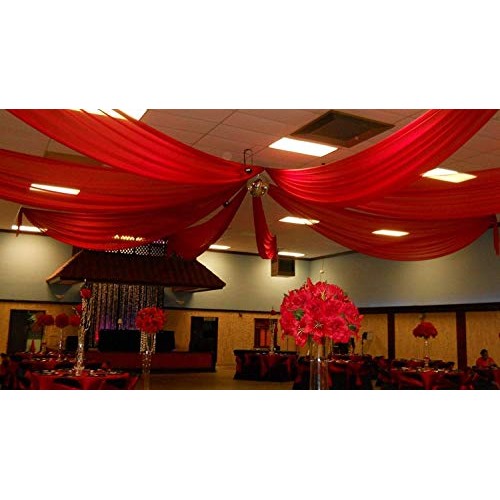 120 Wide 10ft Wide x 120 Yards Roll Continuous - RED Sheer Voil...