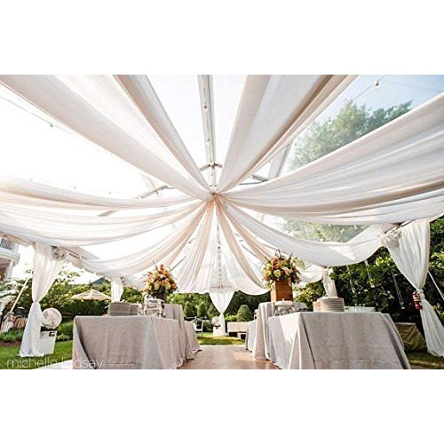 60 Wide 5ft Wide x 100 Yards Roll - White Sheer Chiffon Fabric ...