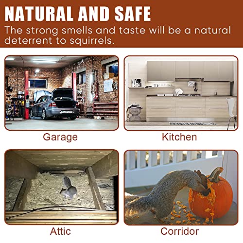 SEEKBIT 15 Pack Squirrel Repellent Peppermint | Chipmunk Rodent Mi...