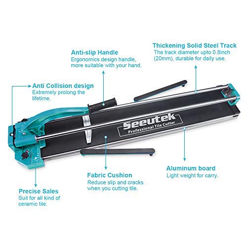Seeutek 40 Inch Manual Tile Cutter With Tungsten Carbide Scoring W...