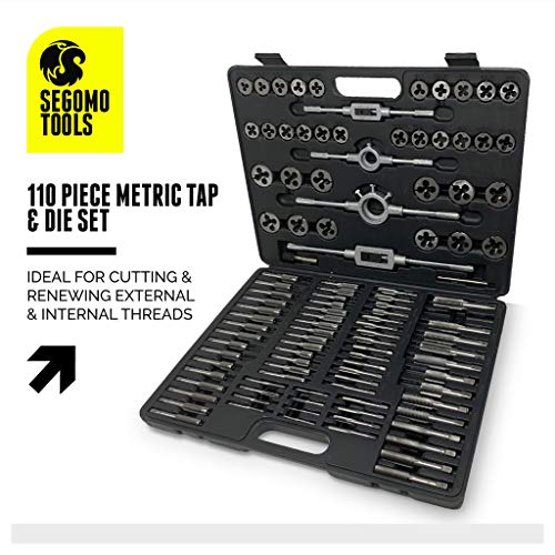 Segomo Tools 110 Piece Hardened Alloy Steel Metric Tap And Die Thr...