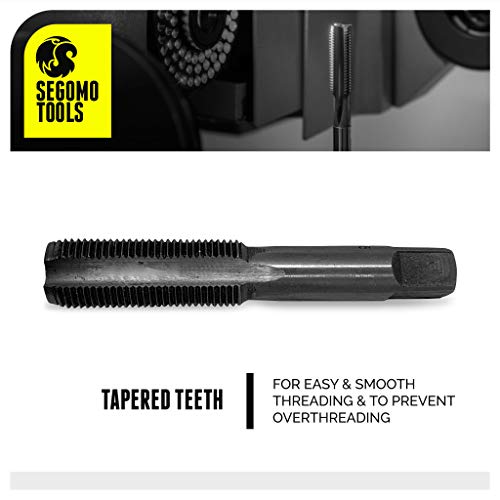 Segomo Tools 110 Piece Hardened Alloy Steel SAE Tap And Die Thread...