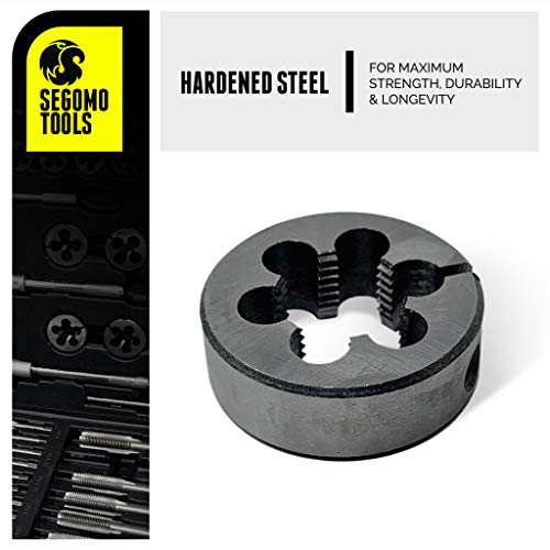Segomo Tools 110 Piece Hardened Alloy Steel SAE Tap And Die Thread...