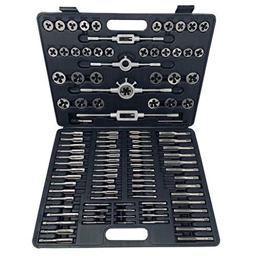 Segomo Tools 110 Piece Hardened Alloy Steel SAE Tap And Die Thread...