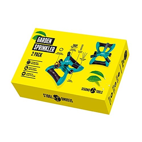 Segomo Tools 2 Pack 360 Degree Automatic Rotating Garden Sprinkler...