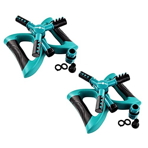 Segomo Tools 2 Pack 360 Degree Automatic Rotating Garden Sprinkler...