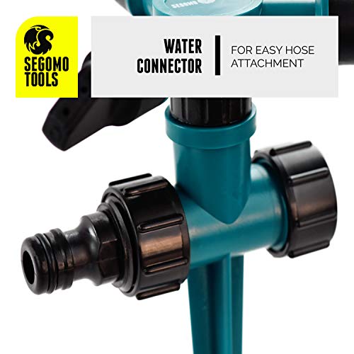 Segomo Tools 360 Degree Raised Rotating Garden Lawn Water Sprinkle...