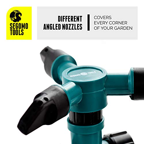 Segomo Tools 360 Degree Raised Rotating Garden Lawn Water Sprinkle...