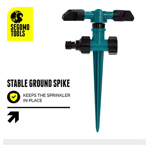 Segomo Tools 360 Degree Raised Rotating Garden Lawn Water Sprinkle...