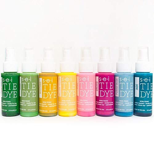 S.E.I. Natural Fade Tie Dye Kit, Fabric Spray Dye, 8 Colors
