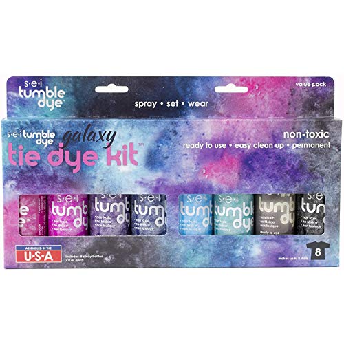SEI Galaxy Tie Dye Kit, 8 Colors, Non-Toxic, Permanent, U.S.A.