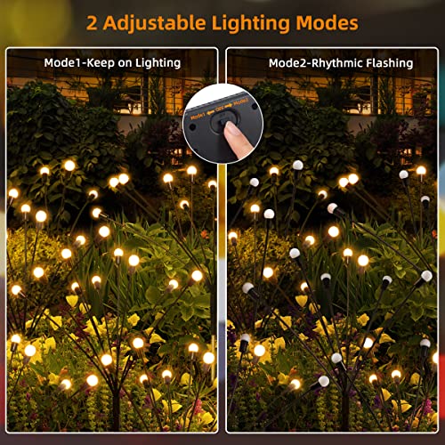 Solar Lights for Outside, 6Pack Solar Firefly Lights Outdoor Water...