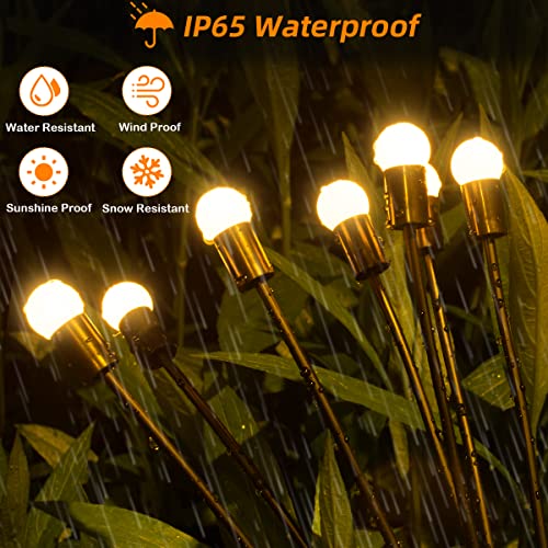 Solar Lights for Outside, 6Pack Solar Firefly Lights Outdoor Water...