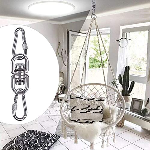 SELEWARE Bearing Swing Swivel with 2 Carabiners, 360° Rotational D...