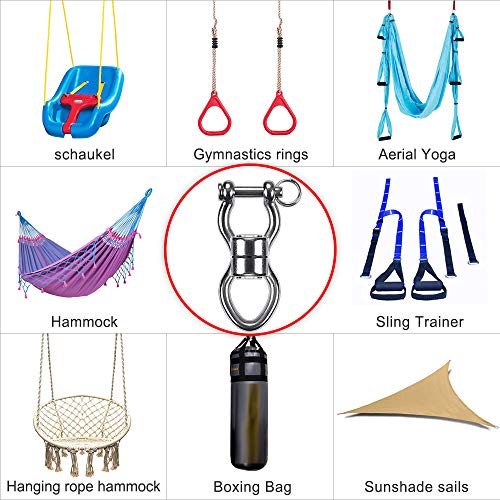 SELEWARE Silent Bearing Swing Swivel, 360° Rotational Device Hangi...