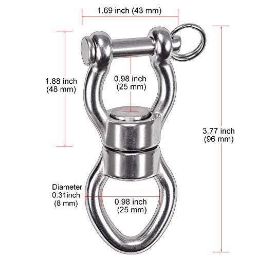 SELEWARE Silent Bearing Swing Swivel, 360° Rotational Device Hangi...
