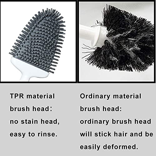 Sellemer Toilet Brush and Holder Set for Bathroom, Flexible Toilet...