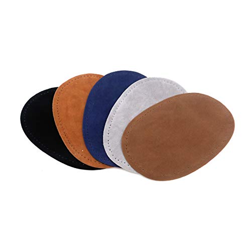 Semetall Repair Patches,Oval PU Leather Repair Sewing Patch Knee P...