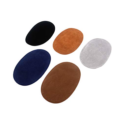 Semetall Repair Patches,Oval PU Leather Repair Sewing Patch Knee P...